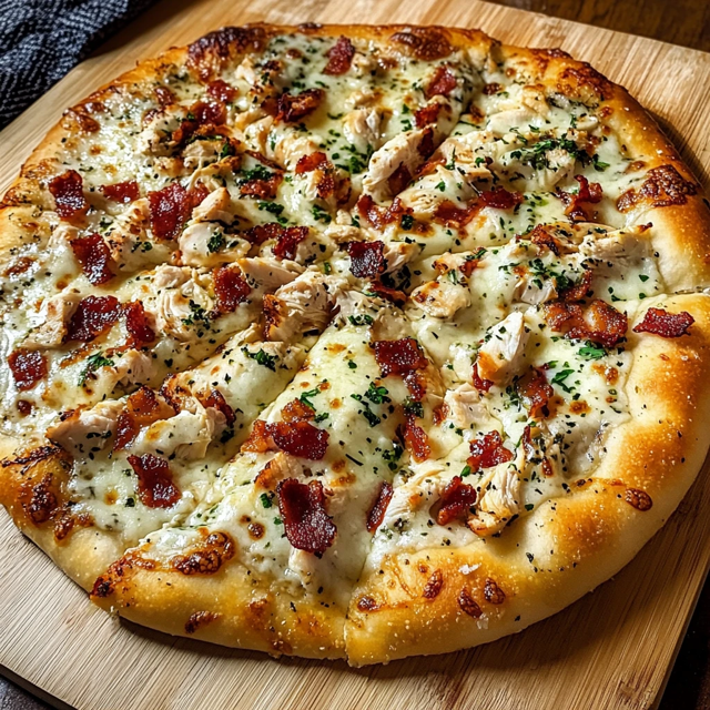 Large 16” Chicken Bacon Ranch Pizza.